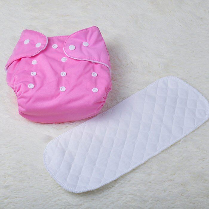 Washable Reusable Cloth Baby Diaper ( Combo 2 Diaper with 2 pad 3 Layer )
