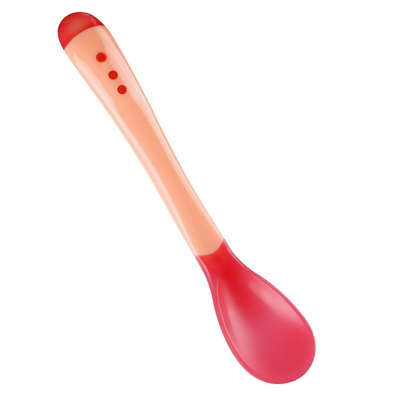 Baby Toddler Temperature Sensing Cutlery Temperature Change Color Feeding Weaning Spoon Fork BM88