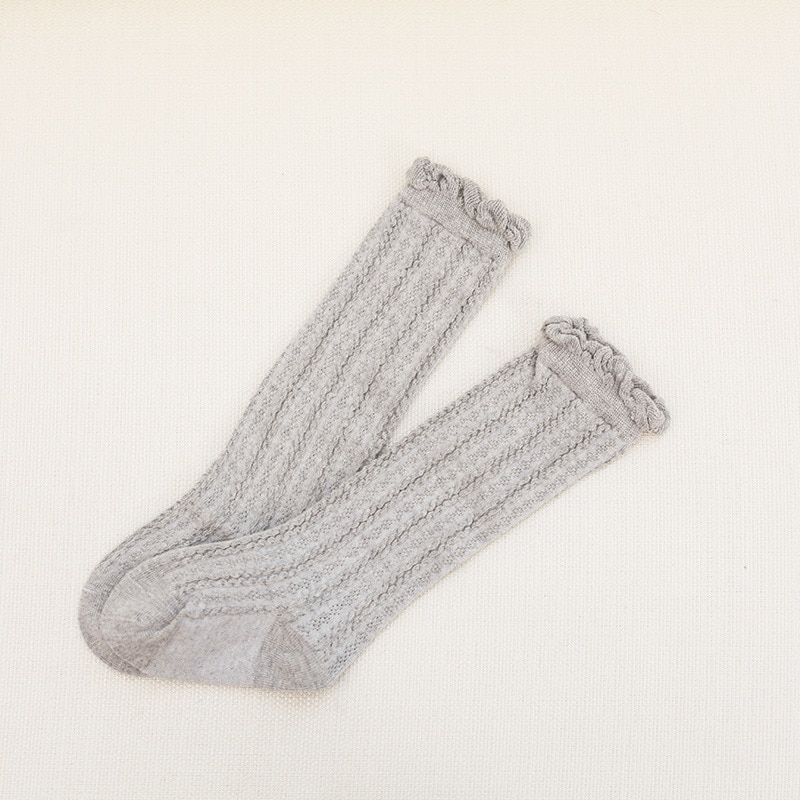 YWHUANSEN Cotton Baby Girls Boys Uniform Knee High Socks Tube Ruffled Stockings Infants and Toddlers Cartoon Seamless Leg Warmer
