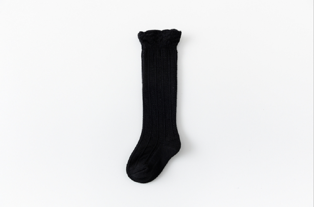 Baby Mosquito Socks Pure Color Warm Knitted Comfortable Breathable Princess Style Stockings
