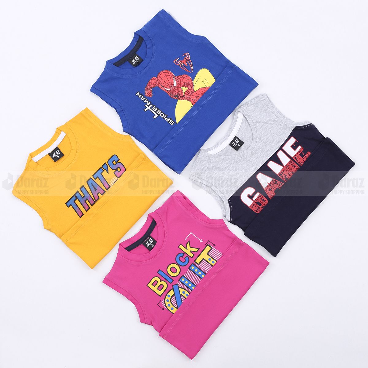 4 pic Meggi Sleeve Cotton T-Shirt Any Colour For Boys