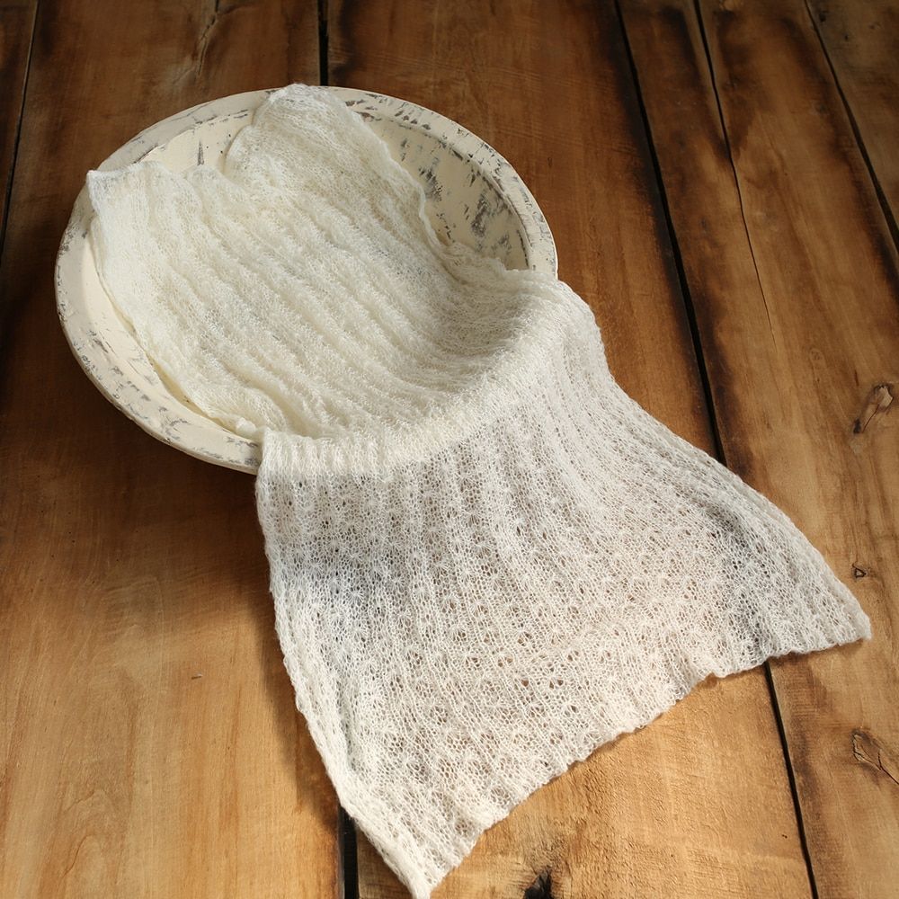 New 150x40cm Mohair Stretch Knit Wrap Newborn Baby Photography Studio Props Boutique Stretchy Wrap Baby Blankets Swaddle Wraps
