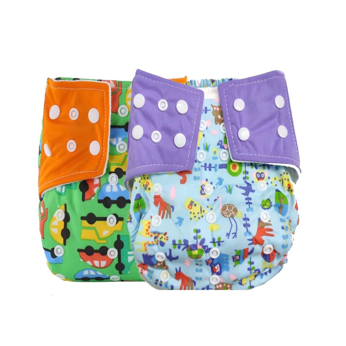 Washable Reusable Cloth Baby Diaper with ( Combo 2 Diaper with 2 pad 3 Layer )
