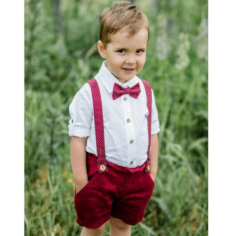 Baby Clothing Boy Sets Dress Shirt+Shorts 2pcs 2019 Autumn Gentleman Style clothes
