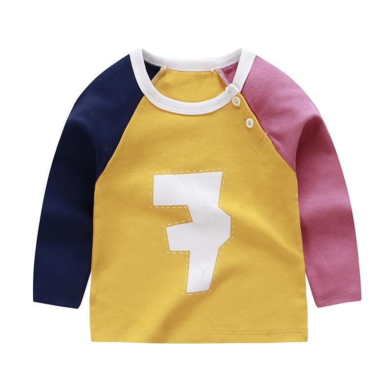 19 New Baby Boys Girls Cartoon Casual Antumn Long Sleeve T-shirt Fashion Cotton Kids Tops