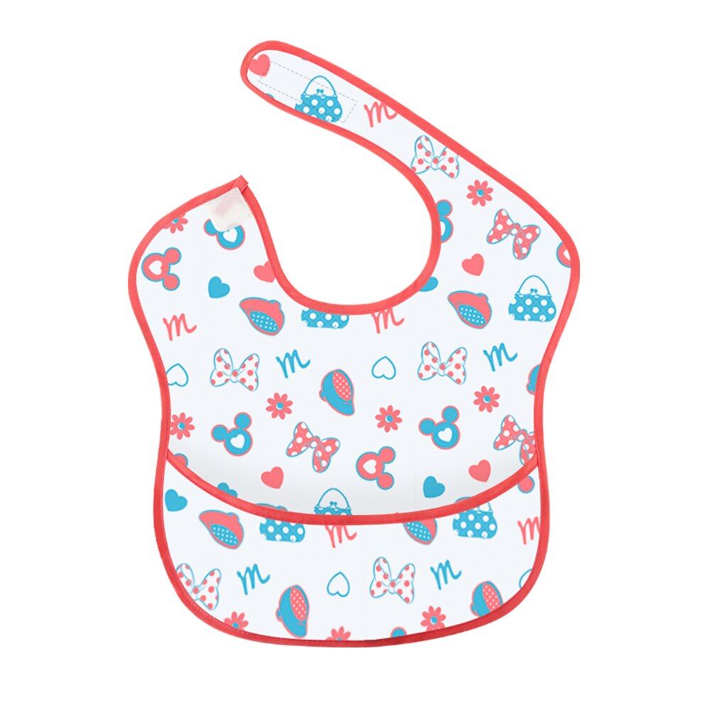 Disney Digital Printed Baby Bibs Waterproof and Breathable Eating Bib Lightweight Easy to Wash and Dry