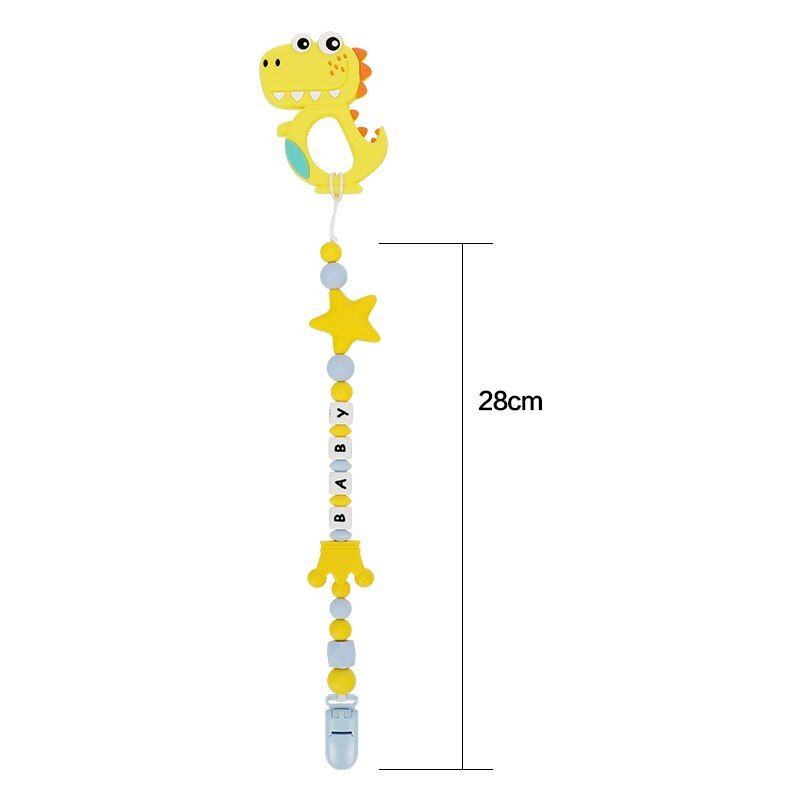 TYRY.HU Silicone Baby Pacifier Chain Clip Holder New Baby Pacifier Clip Pacifier Chain Dummy Clip Feeding Personalized Baby Gift