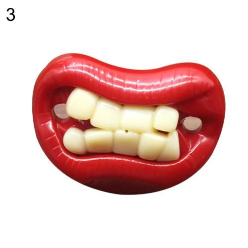 Funny Lips Teeth Toddler Baby Silicone Dummy Soother Teething Sleep Pacifier Encourage the correct development of child's teeth