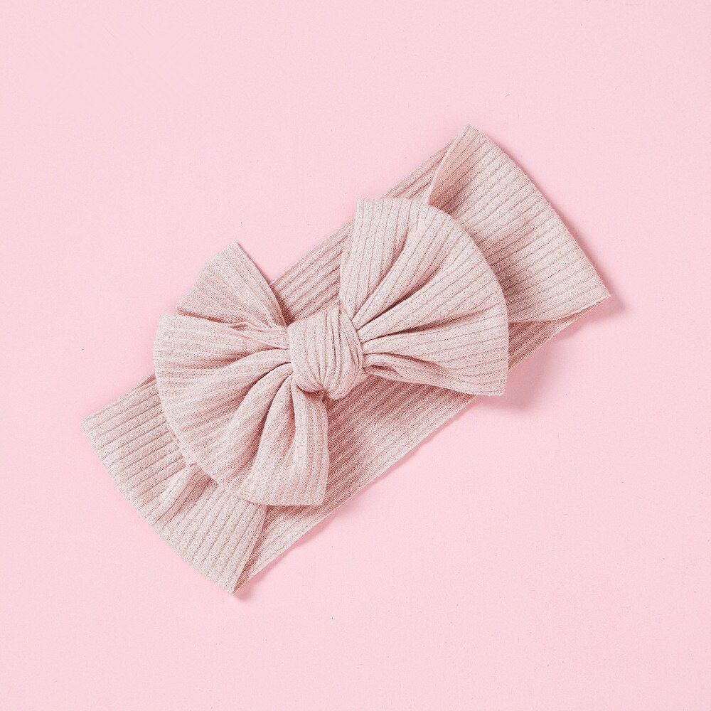 1PCS New Braid Nylon Bow Headbands,Cable Knit Solid Wide Nylon Headbands Turban, Baby Girls Head Wrap Hair Accessories