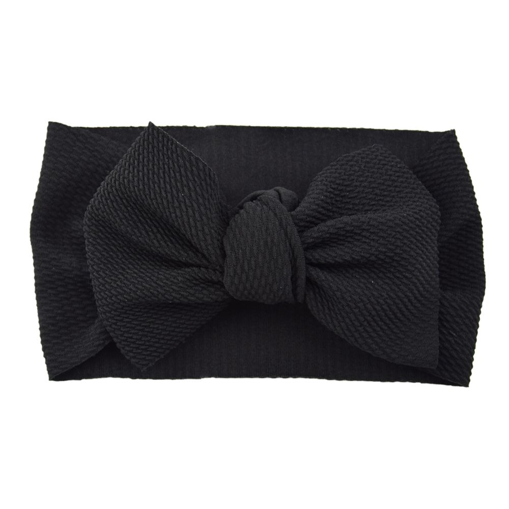 Girls Fashion Headband Pure Color Bowknot Breathable Casual Elastic Hair Accessories