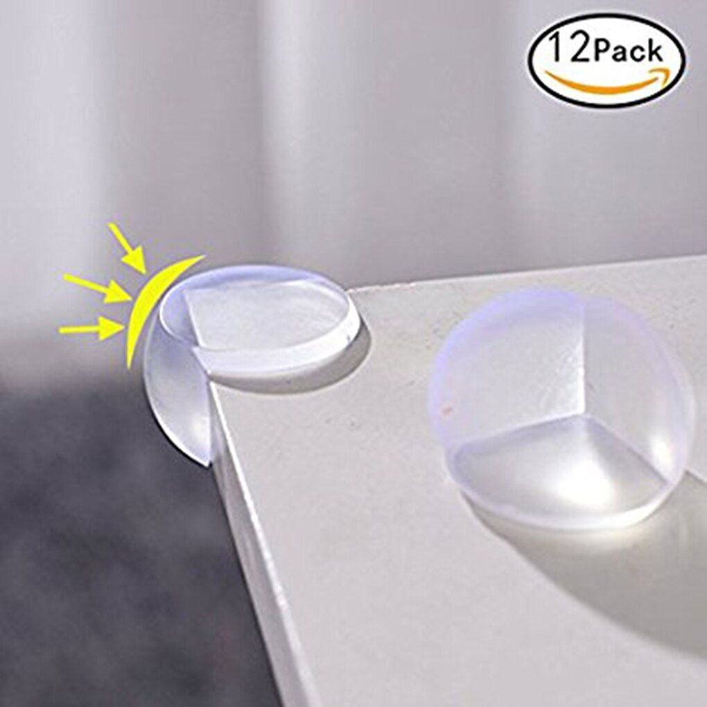 12pcs PVC Soft Transparent Baby Children Kids Bed Table Desk Corner Protection Cover Furniture Accessories Table Edging