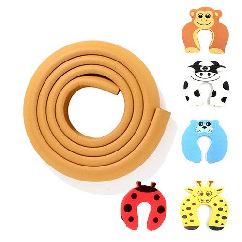 2 Meter Baby ty Corner Protector With Door Stopper Children Protection Furniture Corners Child ty Table Corner Protector