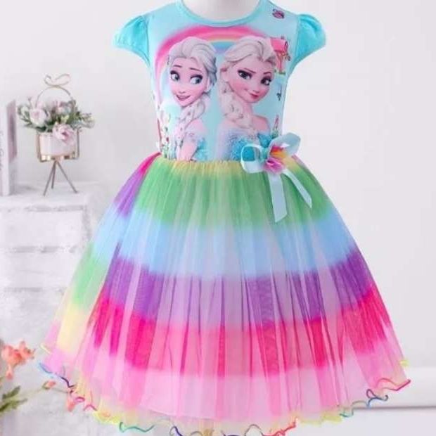Baby dress , Chinese , Frozen elsa dress , baby girl, baby dress.Dress for girls-baby dress girl-Little Girls Summer Dress, Dress, Multi-Layer Princess Party TuTu Dress