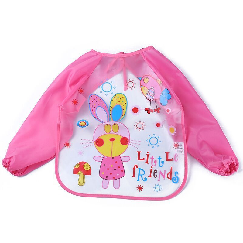 Cute Cartoon Long Sleeve Bibs Baby Colorful Food Bibs Infant Saliva Towels Waterproof Baby Feeding Aprons Cloth Children's Smock