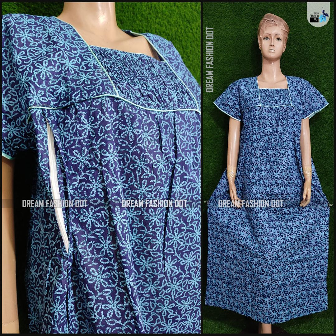 Pure cotton 2 side chain maternity maxi