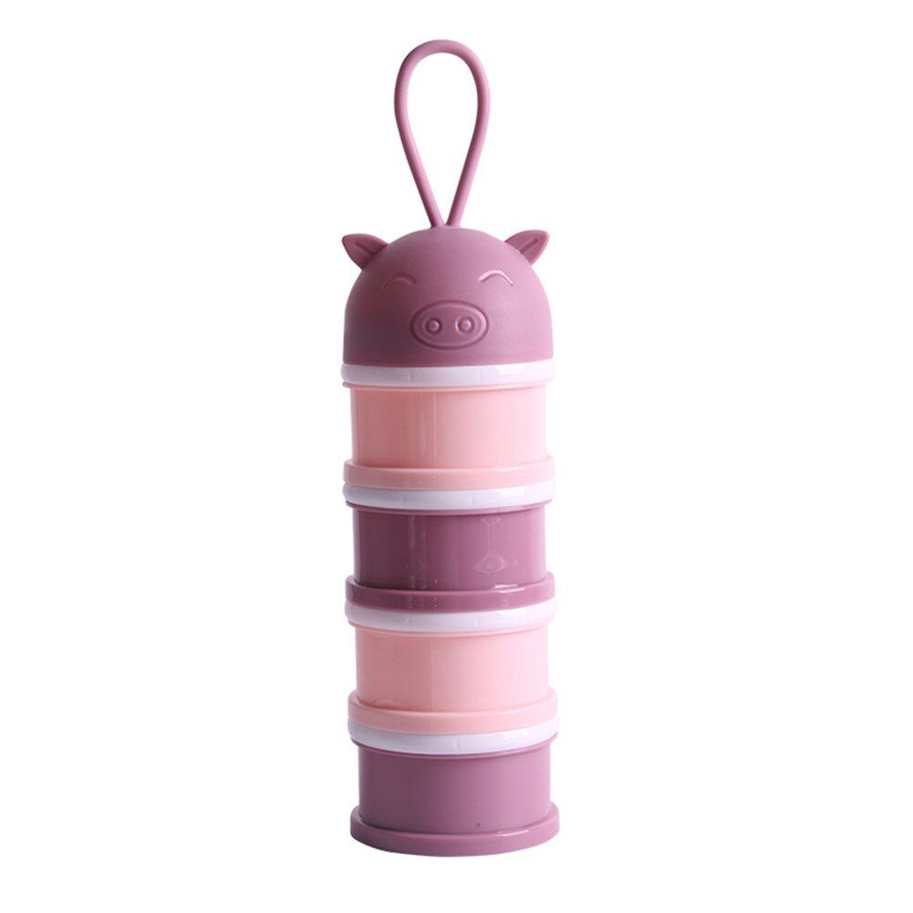 Newborn Baby Milk Powder Box Detachable Cute Pig Multi Layers Portable Milk Powder Candy Food Storage Box gift for children