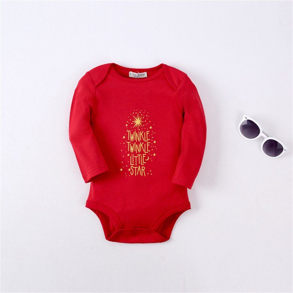 Baby Girls' Romper Long-sleeved Bodysuit with Cartoon Animal/Letter Print