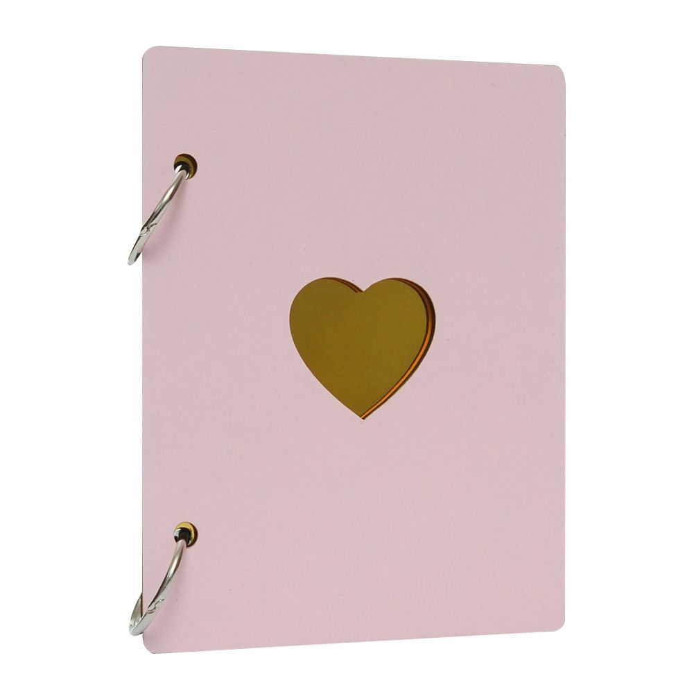 6inch Heart Wooden Photo Album Loose-leaf Baby Growth Family Memory DIY Book