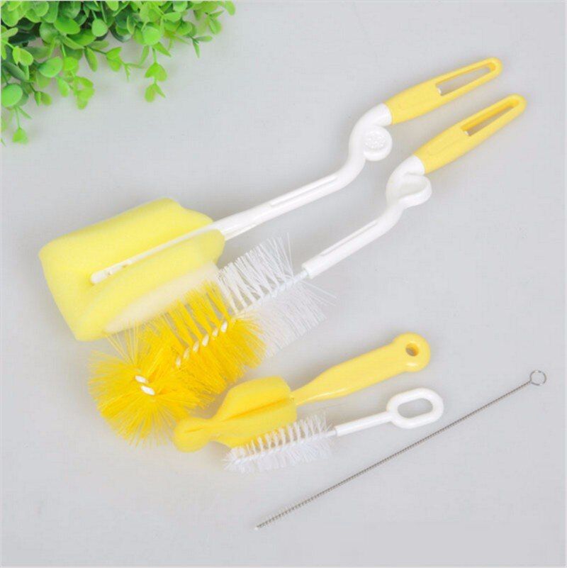 5 PC Lot Bottle Brush 5pcs/set Sponge Plastic Glass Milk Water Cup Cleaning Feeding Bottle Dummy Nipple Pacifier Brushes feeding