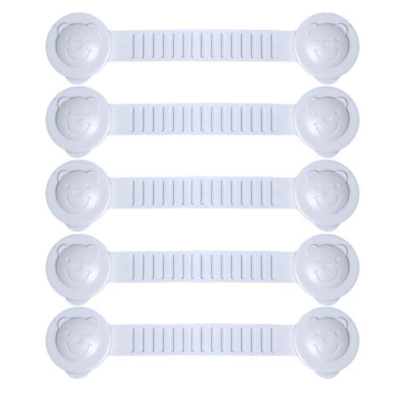 Child Lock Drawer Door Cabinet Cupboard Toilet ty Locks Adjustable Lock Infant Cabinet Locks & Straps