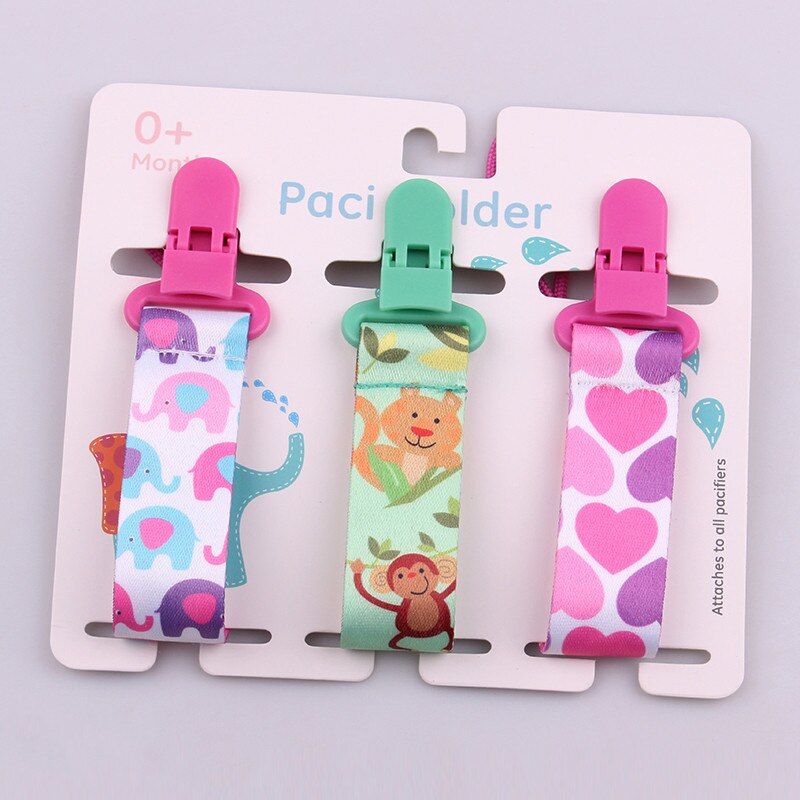 3PCS/Set New Baby Pacifier Clip Chain Baby Dummy Pacifier Soother Nipple Chain Clip Buckle Anti-out Clip Holder Anti-Drop Hanger