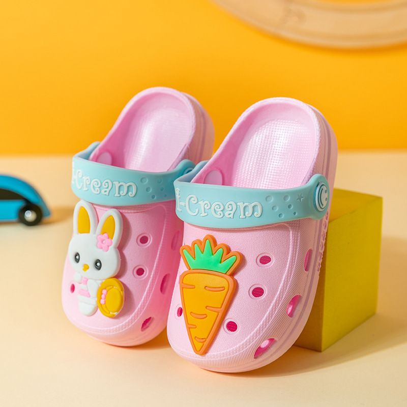 0-5 ye Cartoon Baby Shoes Summer Baby Sandals  Shoes Slippers Boys Girls Non-slip Soft Bottom Beach Shoes Waterproof Breathable Sandals