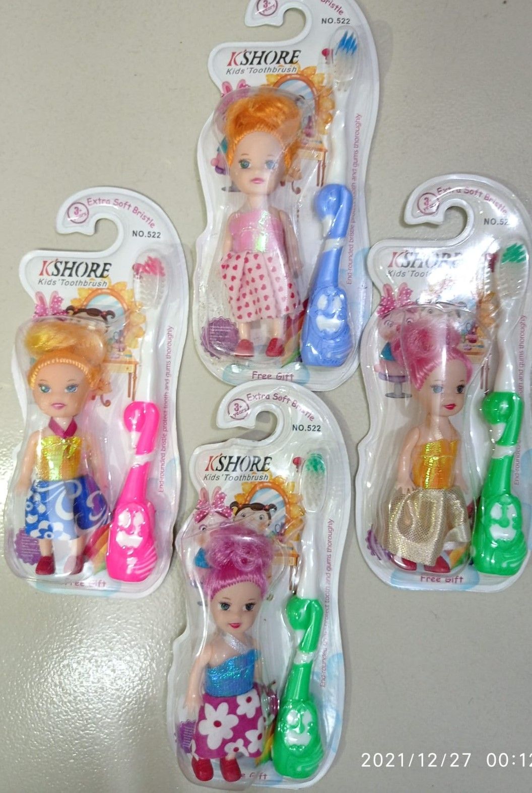 Kids Toothbrush U-type Head Oral Care Hand-Held Infant Soft Bristle Toothbrush for Toddler