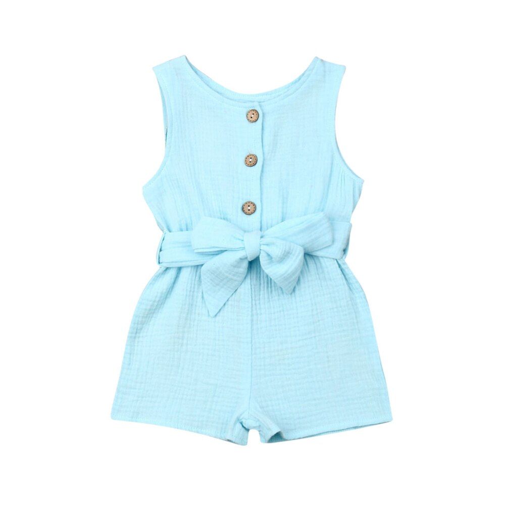Summer Baby Girl Clothes Sleeveless Home Dress Kids Gift Sweet  Jumpsuit Age 0-18 Cotton Sleeveless Romper Overall Outfit