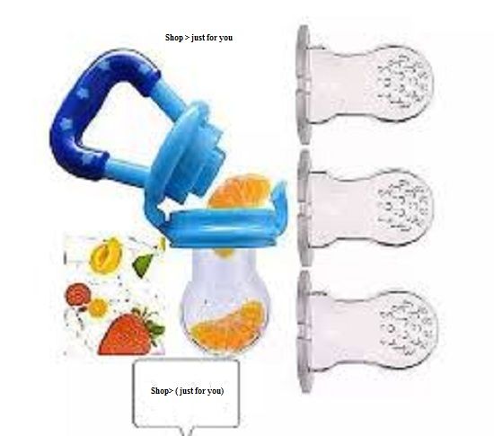 Silicone Baby Fruit Feeding pacifier (Extra teats 3 pcs)  shop > just for you