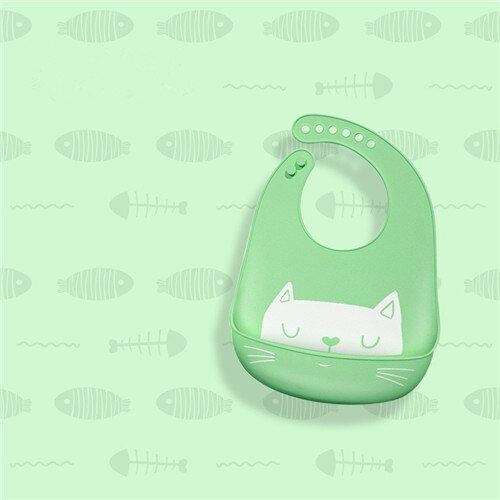 Infant Silicone Waterproof Baby Bibs for Feeding Food Soft Adjustable Burp Cloth Baby Stuff Bandana Bib Cartoon Elephant Bib