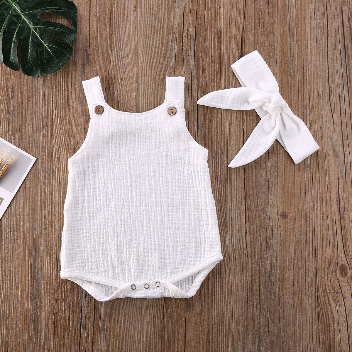 Baby Boys Romper Summer Infant Unisex Newborn Button Sleeveless Girls Solid One-pieces Jumpsuit Baby Cotton Linen Clothes Outfit
