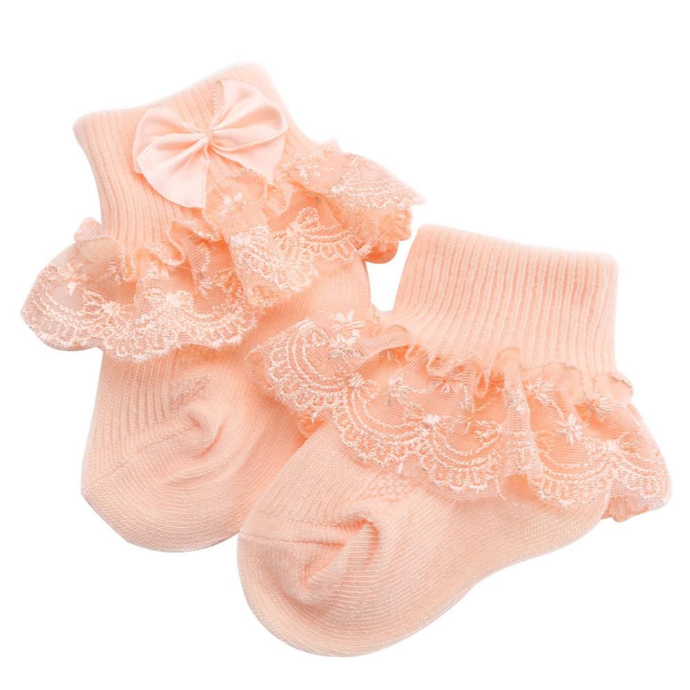 Christening Winter Warm Meias Para Bebe Cotton Baby Girl Socks,Kids Ruffled Meias Infantil Knitted Knee Lace Baby Socks Newborn