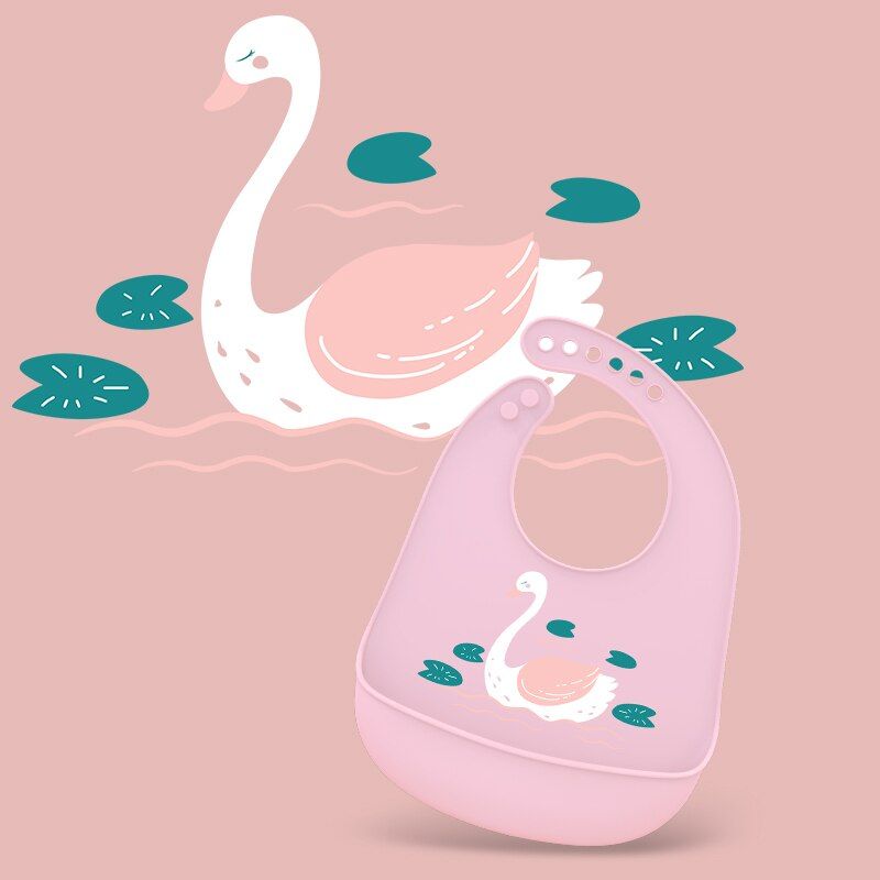 Silicone Baby Bibs Easily Wipe Clean Comfortable Soft Waterproof Bib Keeps Stains Off
