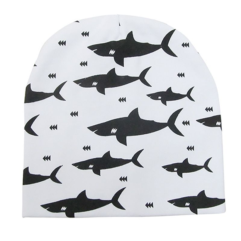 Cotton Baby Beanie Hats Cartoon Print Newborn Hat Elastic Toddler Infant Cap for Girls Boys Children Photo Props Baby Hats