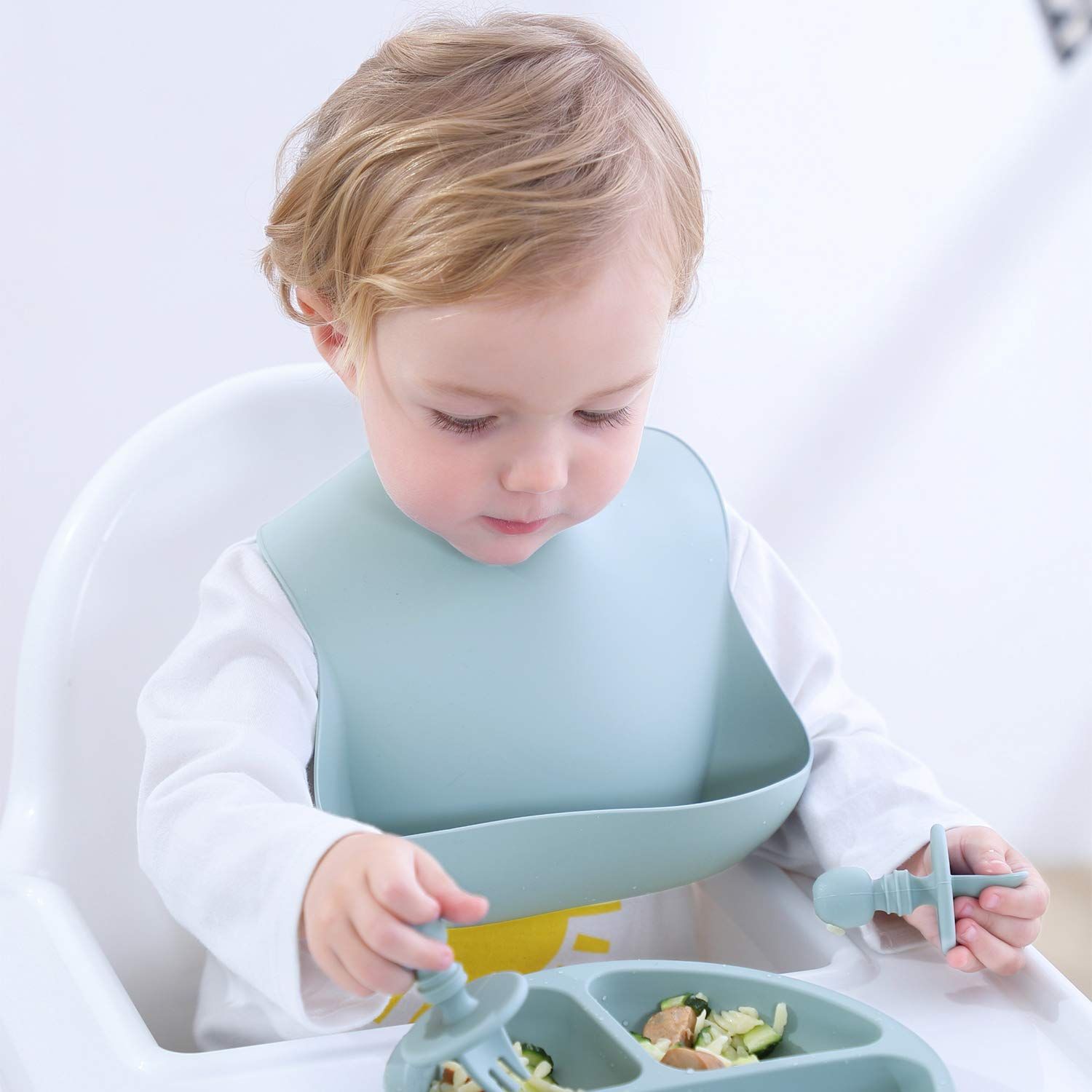 Silicone Baby Bibs - Waterproof Bib Set - Multicolor