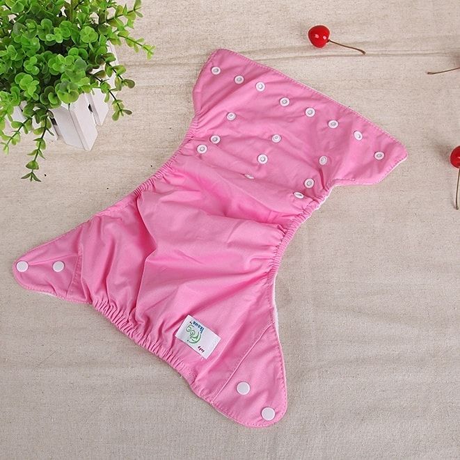 Baby Reusable Cloth Diaper Cover Cotton Washable Waterproof Soft Newborn Infant Nappy TPU Adjustable Double Row Snap Unisex Diaper