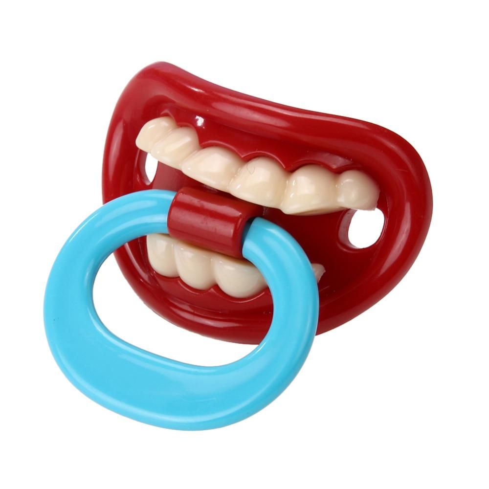 Food Grade Silicone Baby Lip Pacifier Kiss Pink Rose Red Lip Shape Teeth Soothers Funny  Baby Pacifiers