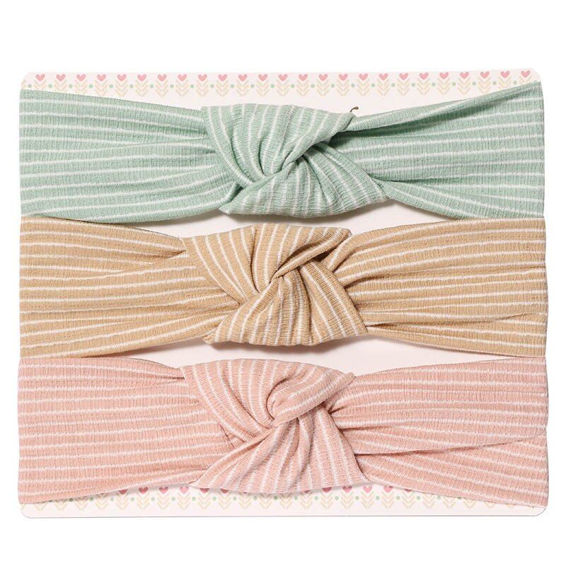 3Pcs/set Cute Donuts Bun Baby Headband Newborn Baby Hair Accessories Floral Dot Kids Headwear Toddler Elestic Headband For Girls