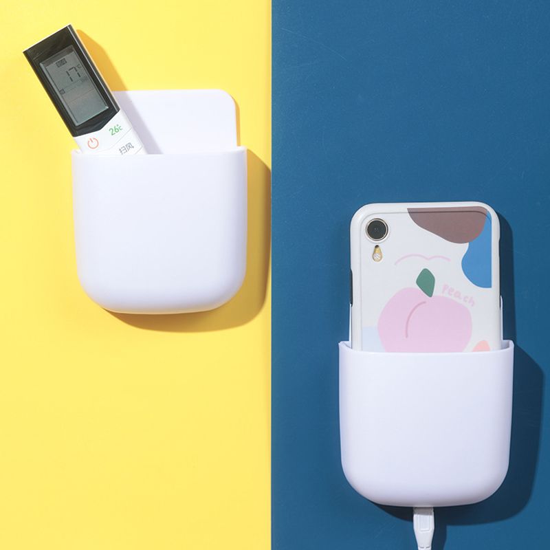 Wall-mounted mini rack phone remote control storage box comes with transparent nano-adhesive Holder Stand Rack brand new and high quality