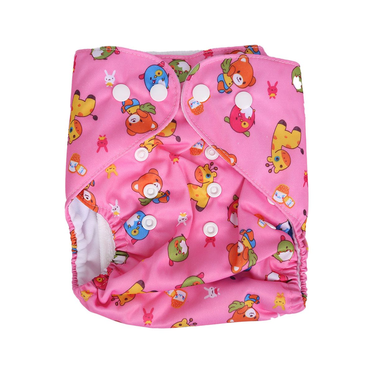 Reusable baby (3 to 15 kg)Multicolor (1 pcs Daiper with 1 pcs cloth)