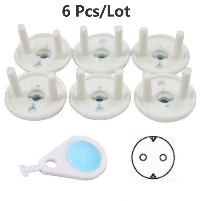 10 Pcs/Lot Children Protection EU Power Electrical Outlets Enfant Rotate Cover Plugs for Sockets Protection Baby Plug Protector