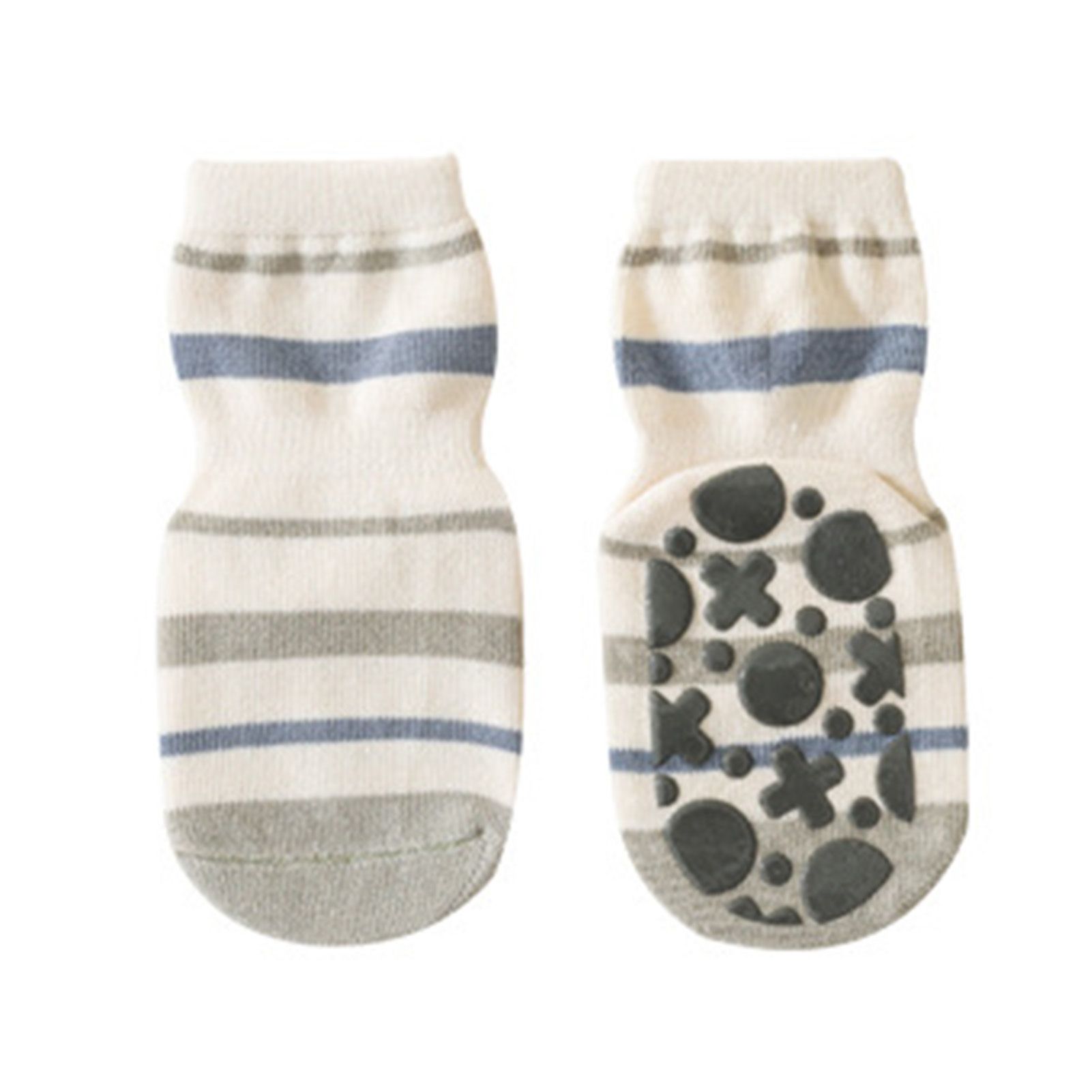 1 Pair Toddler Socks Super Soft Wear-Resistant Cotton Non-Slip Baby Floor Solid Socks for Home