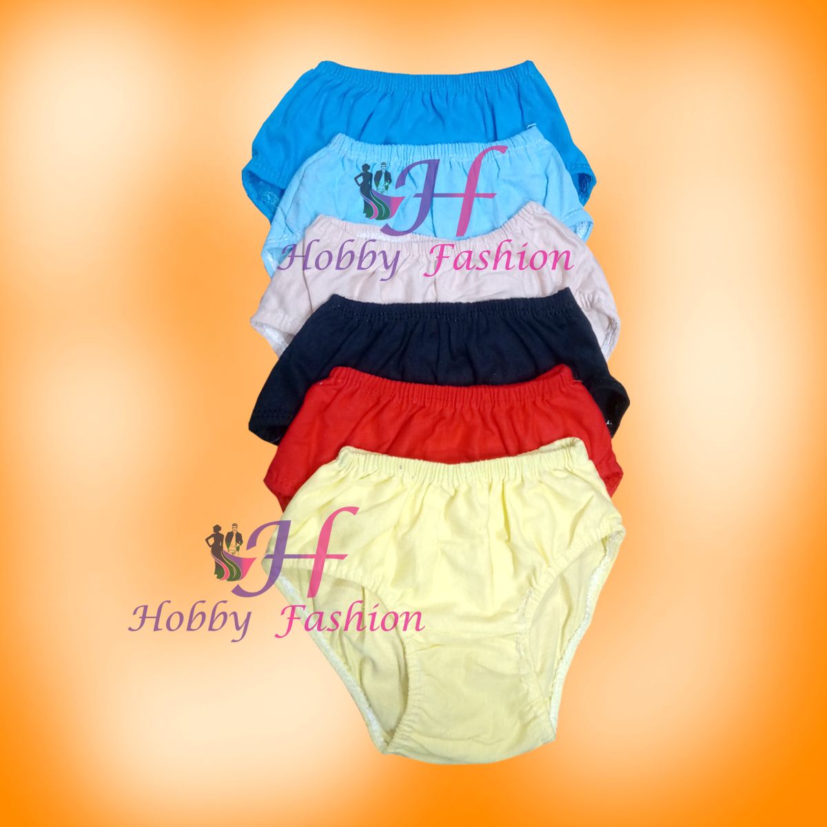 6 Pieces Multi Color Kids Panty by Any color