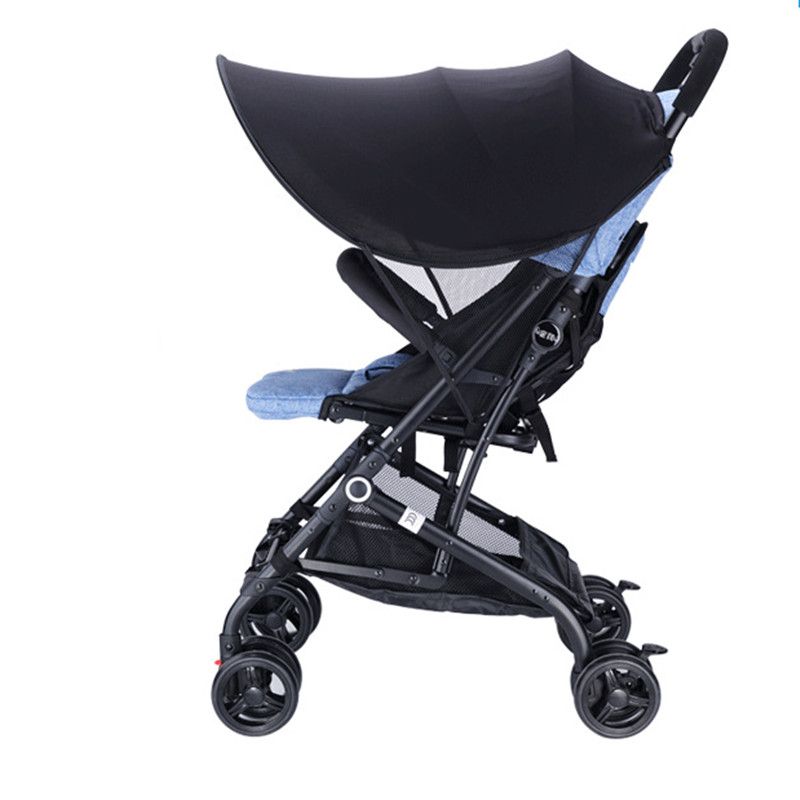 Baby Anti-UV Cloth Rayshade Stroller Cover Windproof Baby Rainproof Sun Protection Umbrella Awning Shelter Universal Accessories - Regular black one size fits all