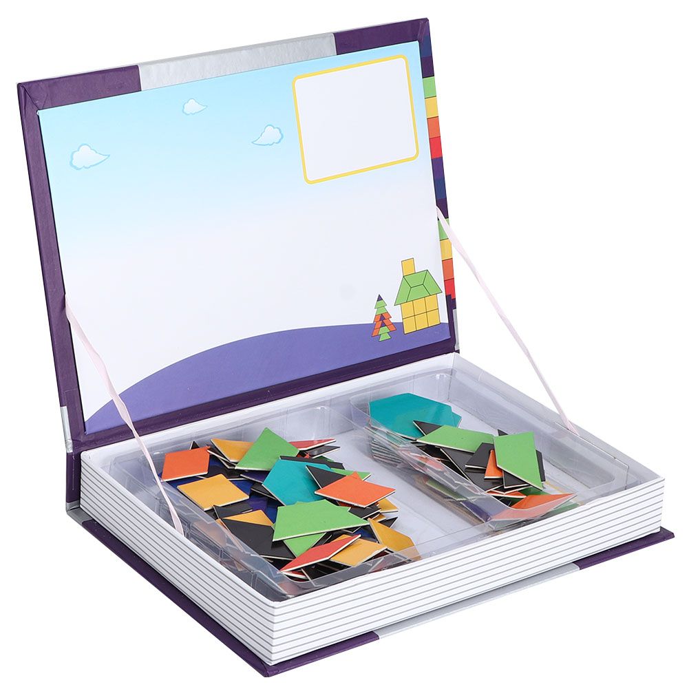 Baby Kids Toddlers Magnetic 3D Puzzle Double Faced Writing Wooden Board Toy