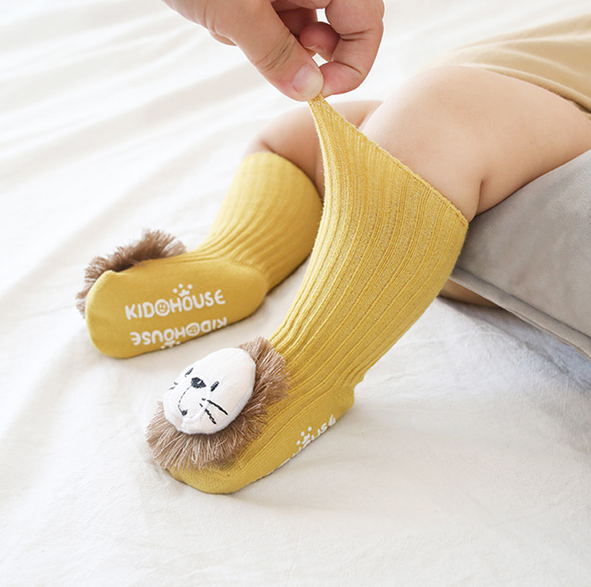 Baby Knee Length Stockings, Cartoon Cute s Patterns Anti-Slip Socks, Tube Ruffled Warm Breathable Unioomph Knee High Socks