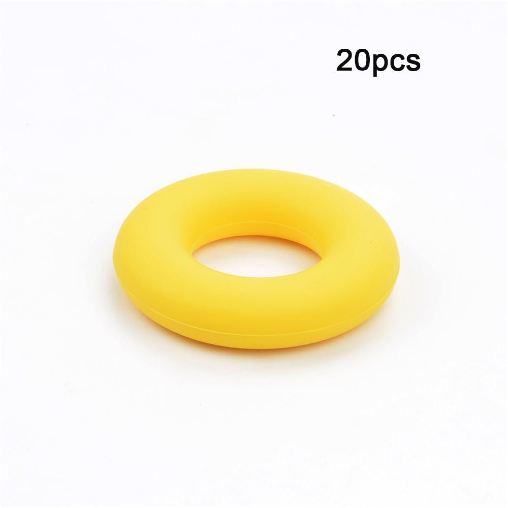 LOFCA 20pcs Donut Silicone Beads Baby Teether BPA Free Food Grade Silicone Teething Beads For Baby Pacifier Chain Accessories