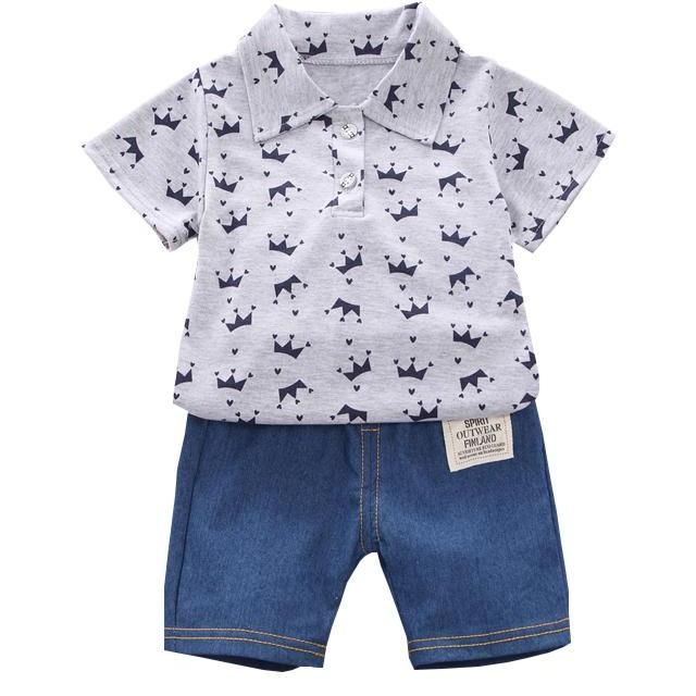 Baby Boy Clothes Summer Floral Print Short Sleeve Shirt Blouse Shorts Casual Outfits Clothes