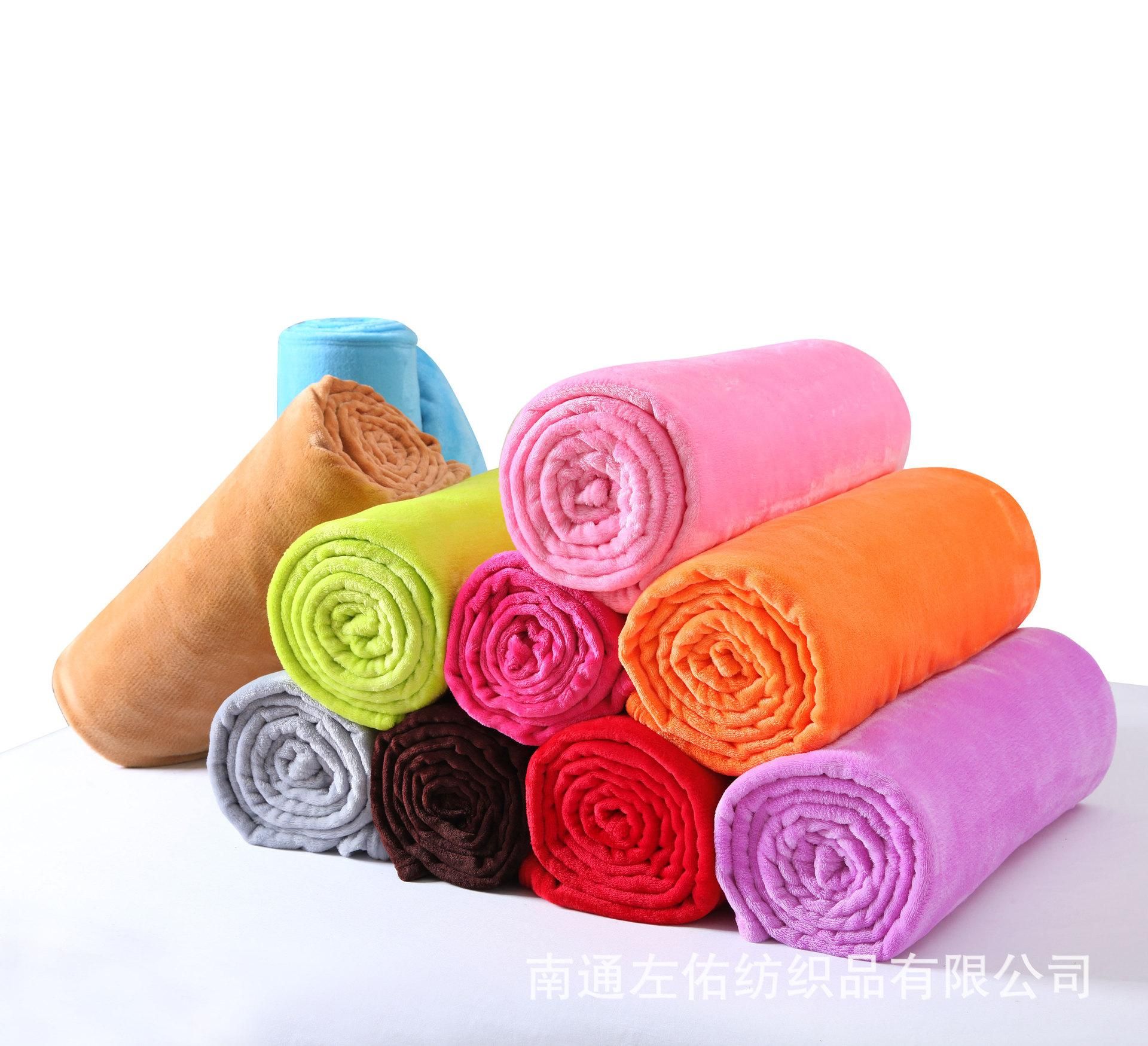 Luxury Flannel Warm Baby Large Soft Solid Blanket Throw Fleece Sofa Bedding Sheet NewOrange 200*230cm - Orange {200 * 230cm}