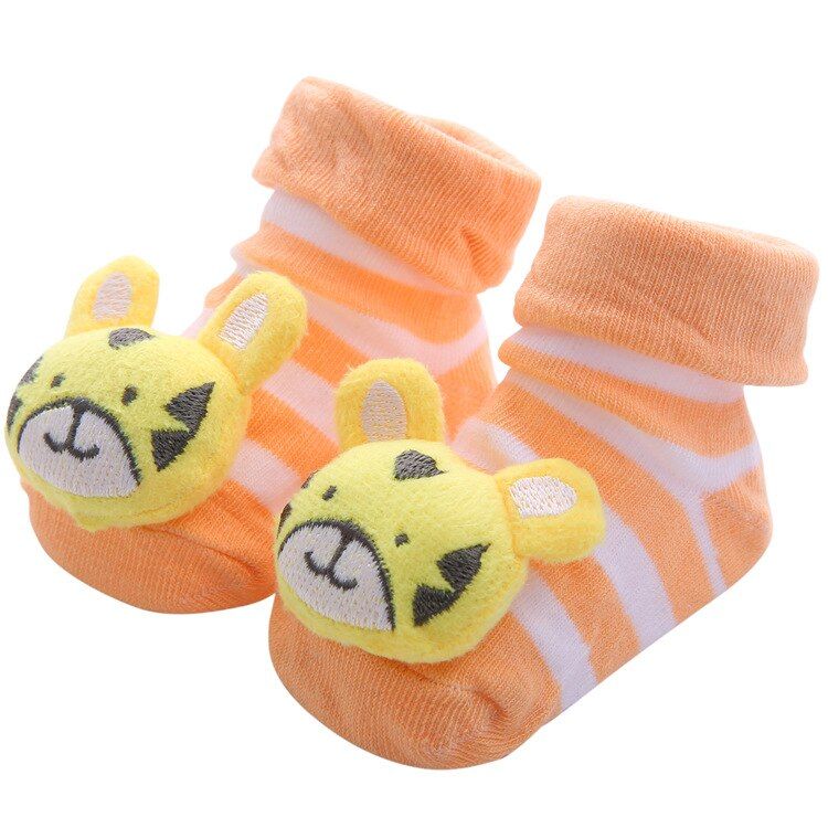 YWHUANSEN Toddler Cartoon Newborn Baby Girls Boys Anti-Slip Floor Socks Cute Infant Kids Animal Cotton Leg Warmers Striped Socks